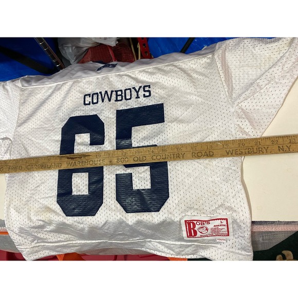 Dallas Cowboys Jersey Youth Large #65 Short Sleeve Football White Blue - Picture 3 of 11